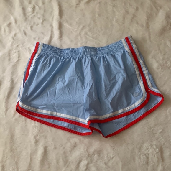 Tory Sport Blue Athletic Shorts with Red Accents - Picture 1 of 7